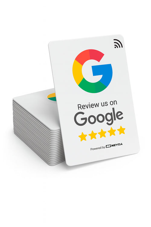 Tarjeta NFC con QR para reseñas en Google
