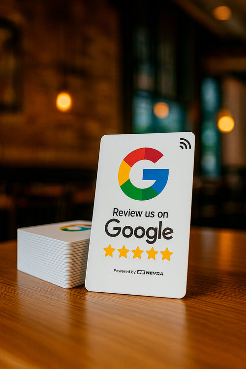 Tarjeta NFC con QR para reseñas en Google